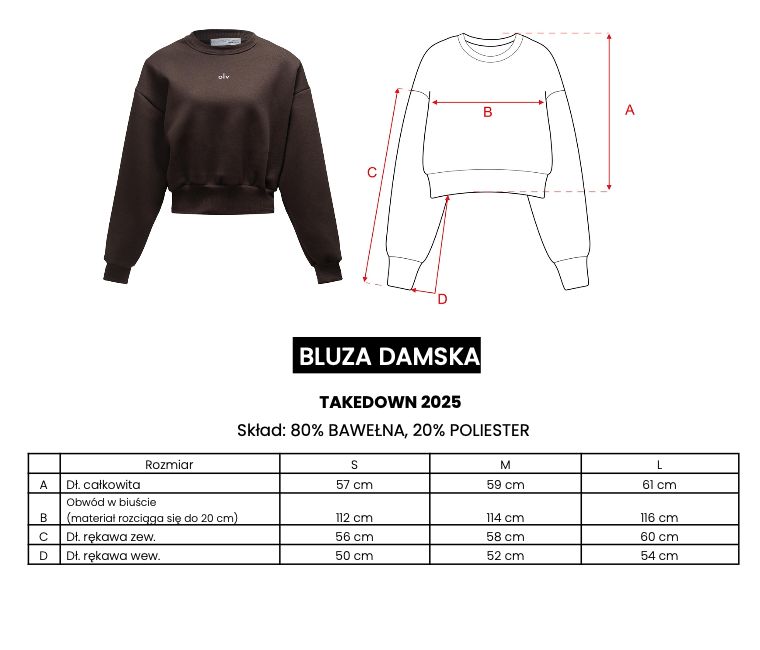 Bluza damska OLAVOGA TAKEDOWN 2025 czerń