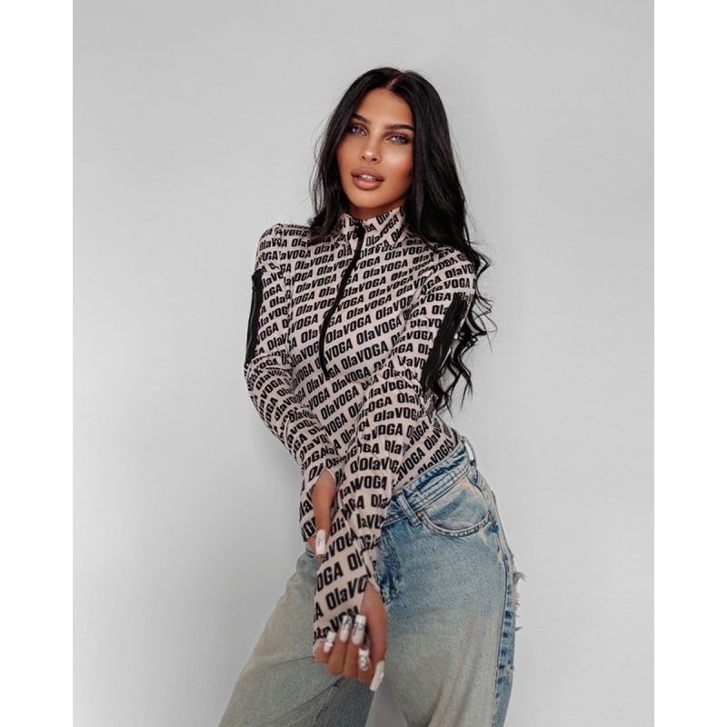 Body OLAVOGA GOLDEN FLOW 2025 beż/czerń - FashionPlace - 1