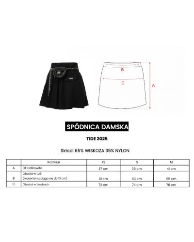 Spódnica OLAVOGA TIDE 2025 czerń - FashionPlace - 6