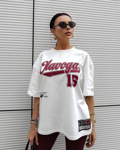 T-shirt damski OLAVOGA BULLYS 2025 ecru - FashionPlace - 1