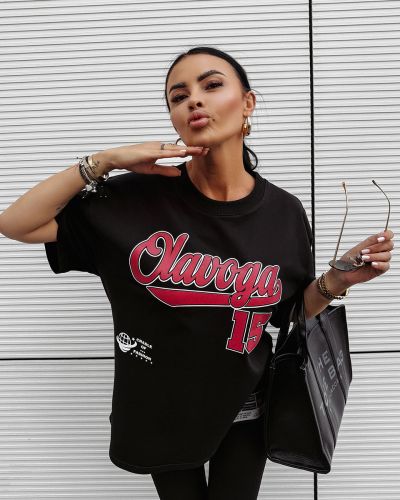T-shirt damski OLAVOGA BULLYS 2025 czerń - FashionPlace - 1