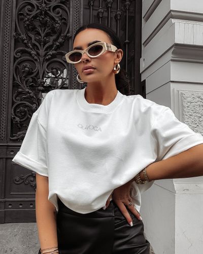 T-shirt damski OLAVOGA SIGAR 2025 ecru - FashionPlace - 4