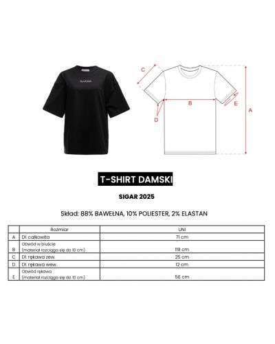 T-shirt damski OLAVOGA SIGAR 2025 czerń - FashionPlace - 4