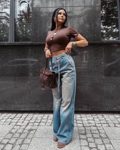 Top damski OLAVOGA INKED 2025 brąz - FashionPlace - 3