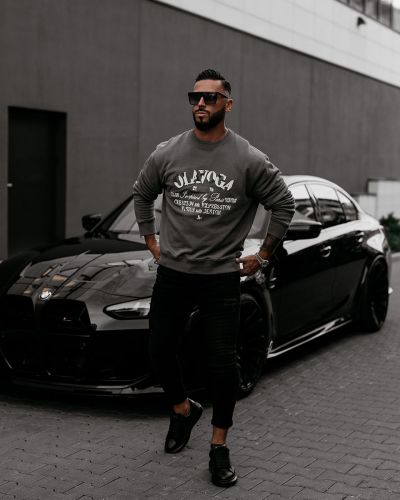 Bluza męska OLAVOGA VIROUS 2025 grafit - FashionPlace - 2