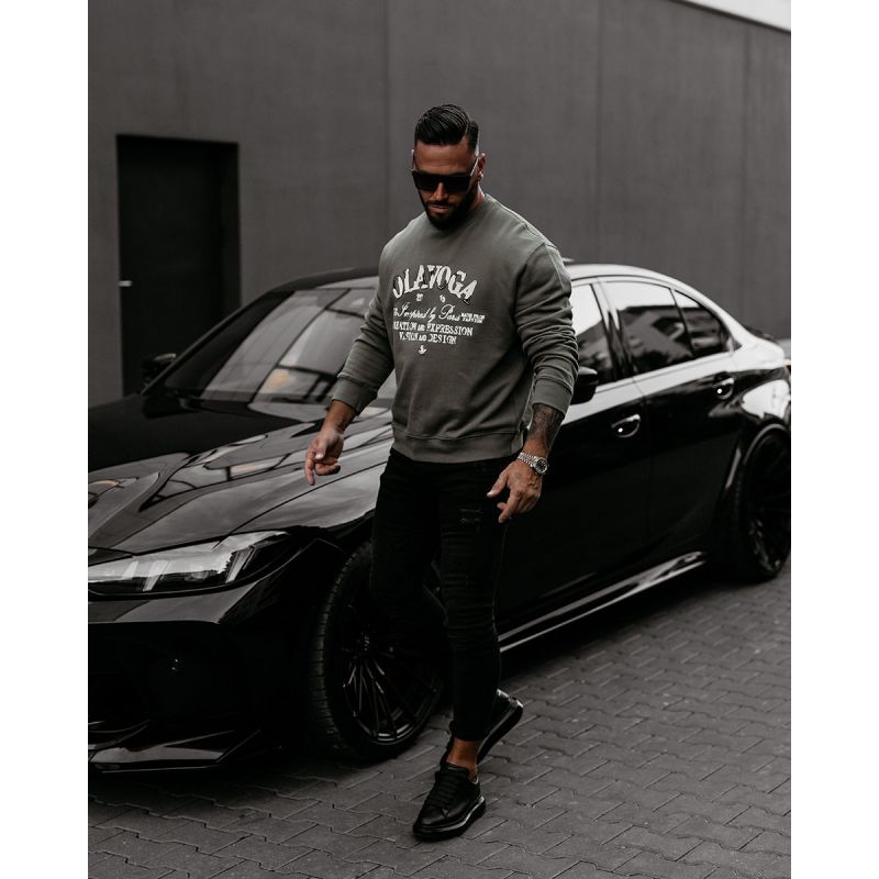 Bluza męska OLAVOGA VIROUS 2025 khaki - FashionPlace - 1
