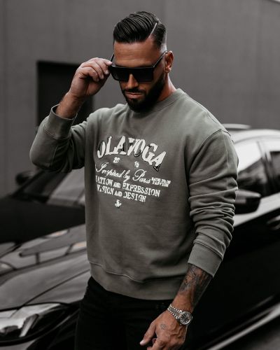Bluza męska OLAVOGA VIROUS 2025 khaki - FashionPlace - 2