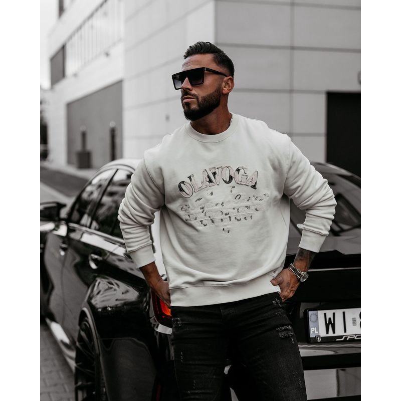 Bluza męska OLAVOGA VIROUS 2025 beż - FashionPlace - 1