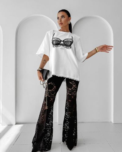 T-shirt damski OLAVOGA BRA 2025 ecru - FashionPlace - 1