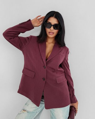 Marynarka damska OLAVOGA ZITAL 2025 burgund - FashionPlace - 1