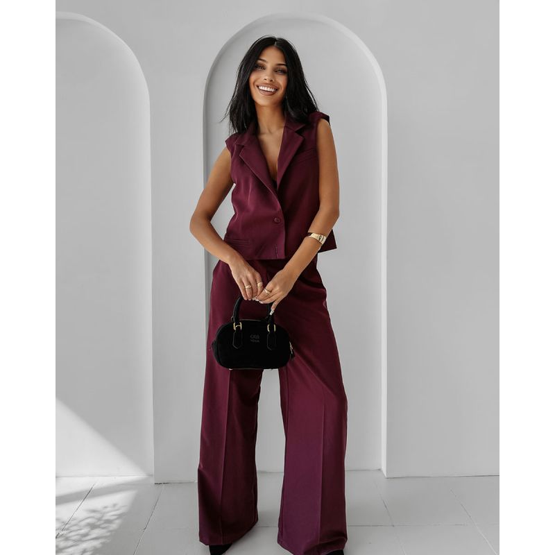 Komplet damski OLAVOGA MAJESTY 2025 burgund - FashionPlace - 1
