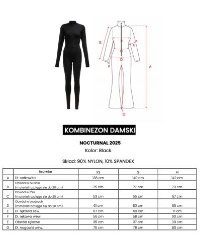 Kombinezon damski OLAVOGA NOCTURNAL 2025 czerń - FashionPlace - 6