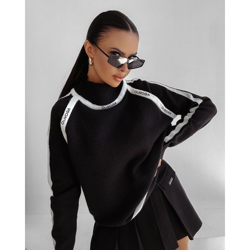 Sweter damski OLAVOGA WINTOR 2025 czerń - FashionPlace - 1