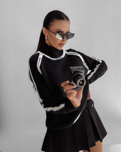 Sweter damski OLAVOGA WINTOR 2025 czerń - FashionPlace - 2