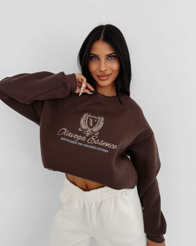 Bluza damska OLAVOGA FALL ESSENCE 2025 brąz - FashionPlace - 1