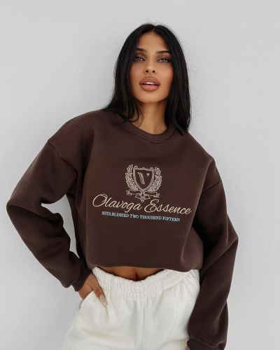 Bluza damska OLAVOGA FALL ESSENCE 2025 brąz - FashionPlace - 3