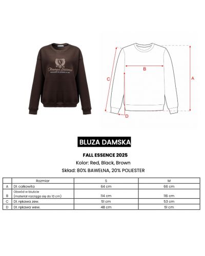 Bluza damska OLAVOGA FALL ESSENCE 2025 brąz - FashionPlace - 4