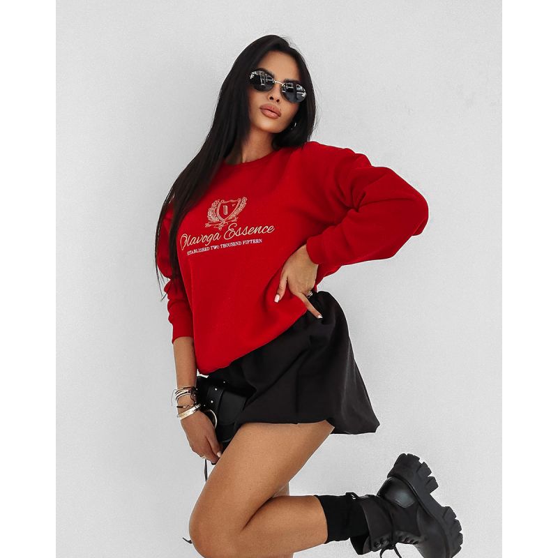 Bluza damska OLAVOGA FALL ESSENCE 2025 czerwień - FashionPlace - 1