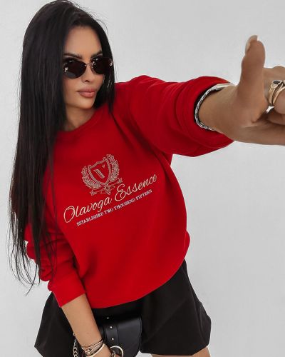 Bluza damska OLAVOGA FALL ESSENCE 2025 czerwień - FashionPlace - 2