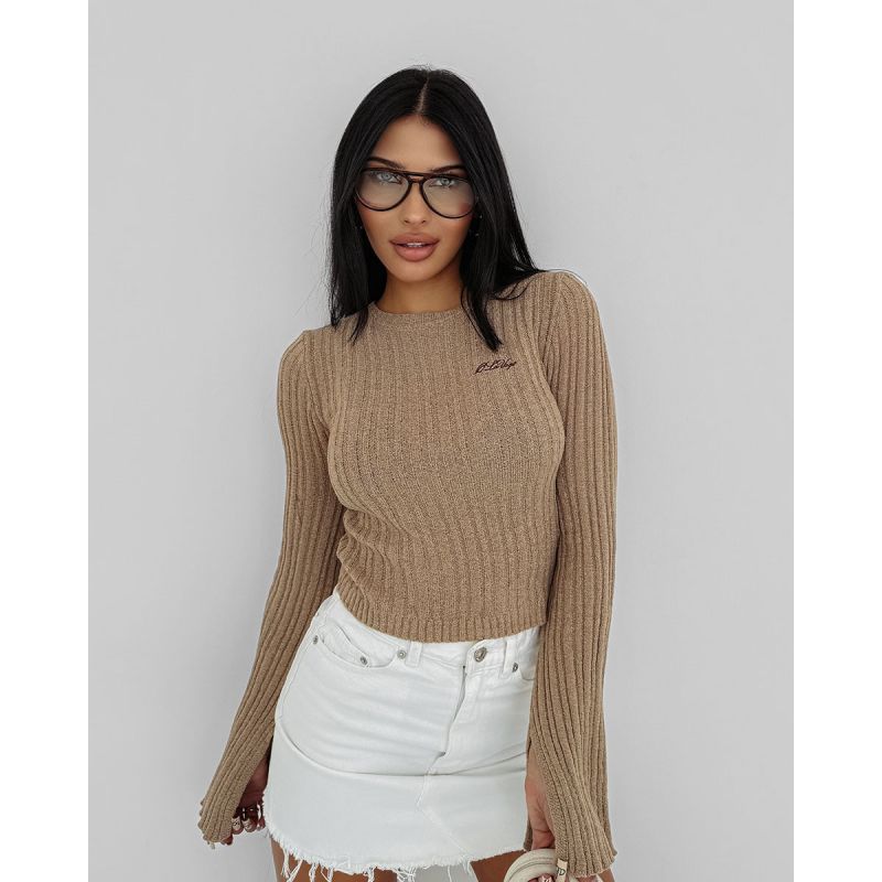 Sweter damski OLAVOGA ZIRRA 2025 beż - FashionPlace - 1