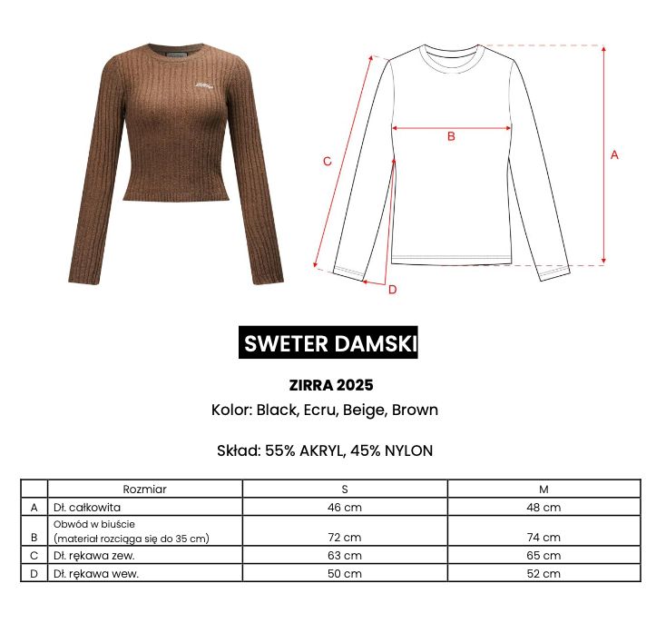 Sweter damski OLAVOGA ZIRRA 2025 beż
