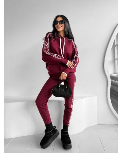 Komplet damski OLAVOGA LAROSE 2025 burgund - FashionPlace - 2