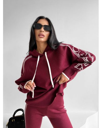 Komplet damski OLAVOGA LAROSE 2025 burgund - FashionPlace - 4