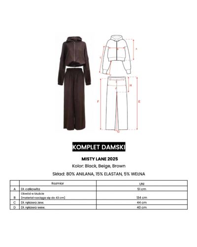 Komplet damski OLAVOGA MISTY LANE 2025 czerń - FashionPlace - 7