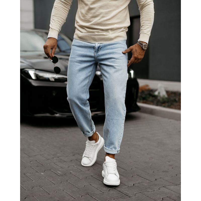 Spodnie męskie OLAVOGA RAVIS 2025 niebieskie - FashionPlace - 1