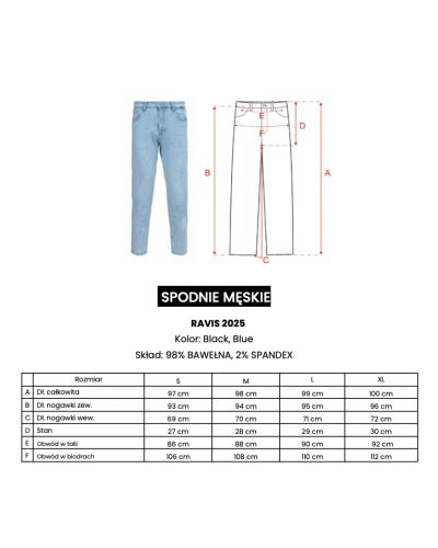 Spodnie męskie OLAVOGA RAVIS 2025 czerń - FashionPlace - 3