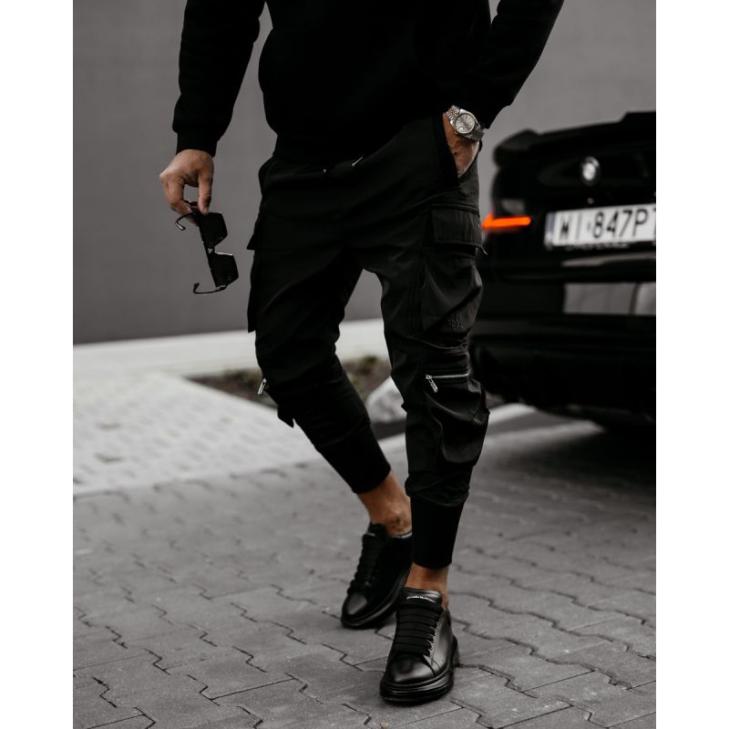 Spodnie męskie OLAVOGA FLYNN 2025 czerń - FashionPlace - 1