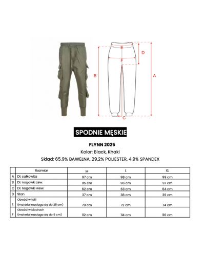 Spodnie męskie OLAVOGA FLYNN 2025 czerń - FashionPlace - 3