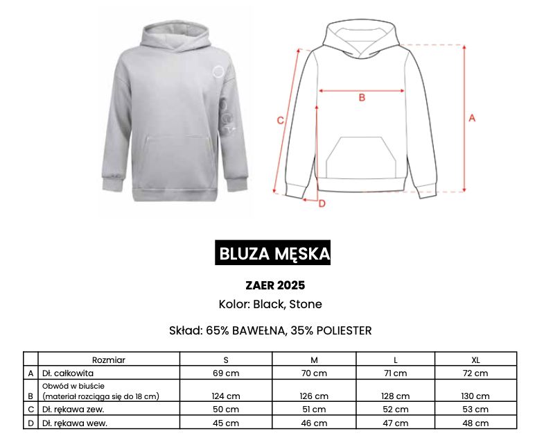 Bluza męska OLAVOGA ZAER 2025 czerń