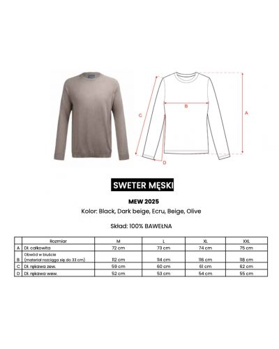 Sweter męski OLAVOGA MEW 2025 ecru - FashionPlace - 3