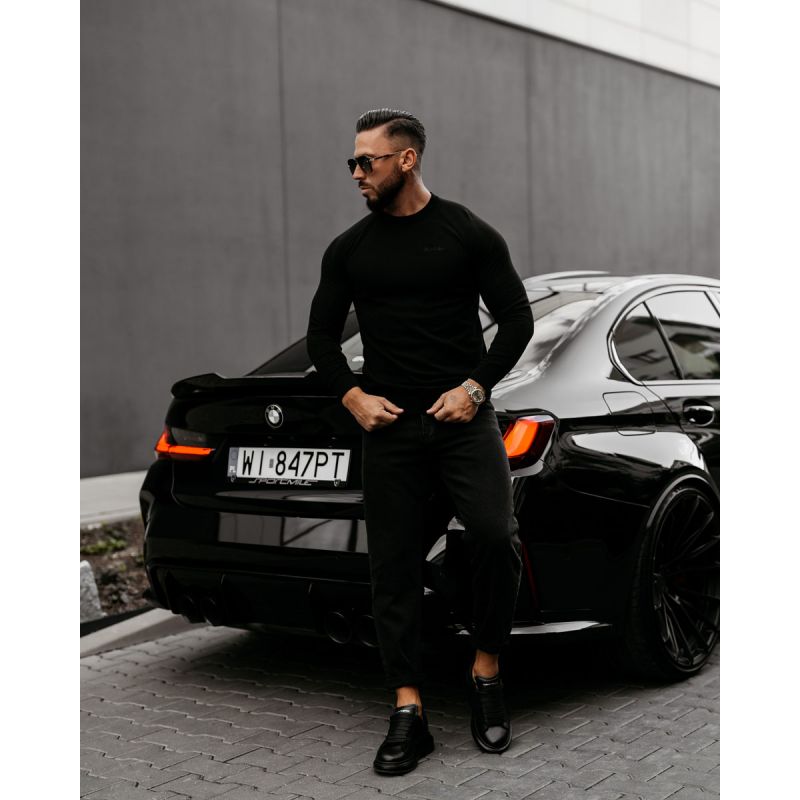 Sweter męski OLAVOGA MEW 2025 czerń - FashionPlace - 1
