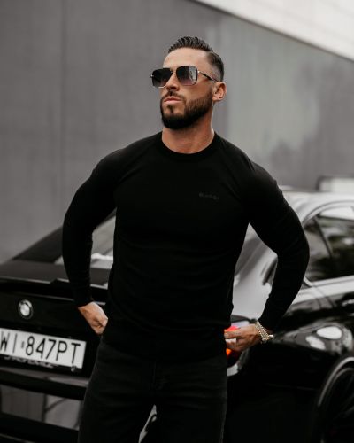 Sweter męski OLAVOGA MEW 2025 czerń - FashionPlace - 2