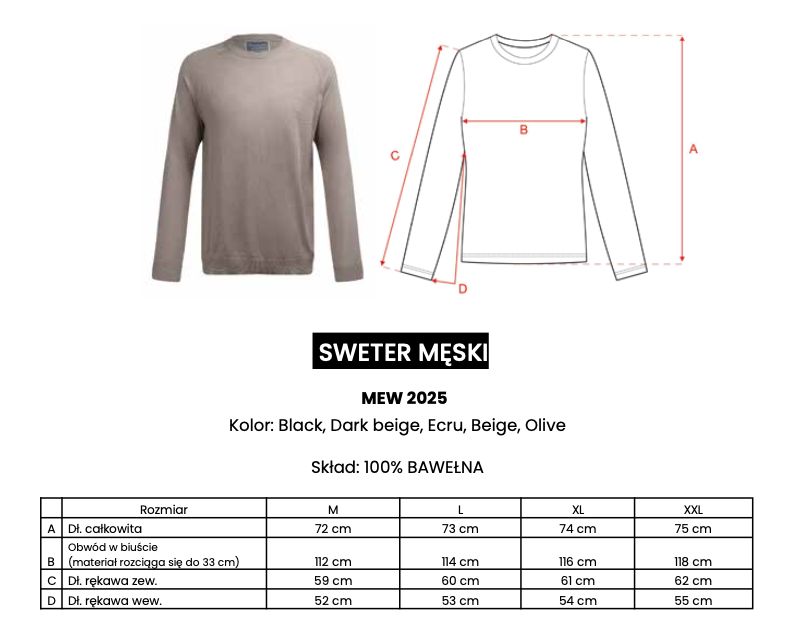 Sweter męski OLAVOGA MEW 2025 czerń