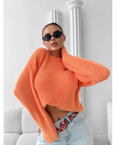 Sweter damski OLAVOGA AURAMISU 2025 pomarańcz - FashionPlace - 1