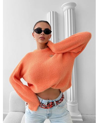 Sweter damski OLAVOGA AURAMISU 2025 pomarańcz - FashionPlace - 2
