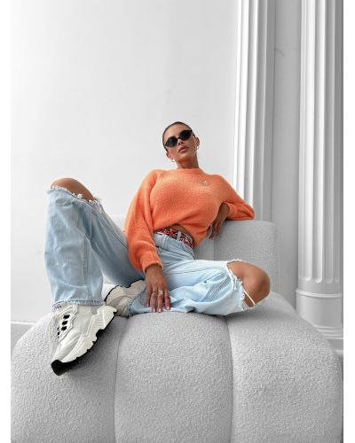 Sweter damski OLAVOGA AURAMISU 2025 pomarańcz - FashionPlace - 3