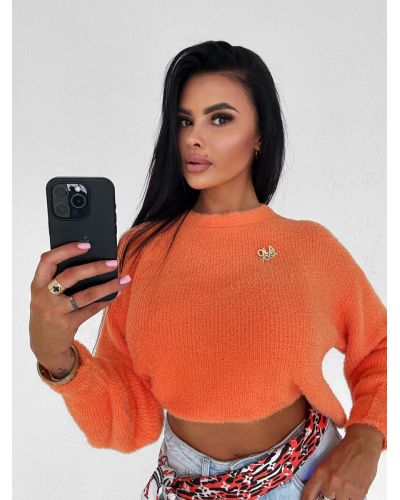 Sweter damski OLAVOGA AURAMISU 2025 pomarańcz - FashionPlace - 5