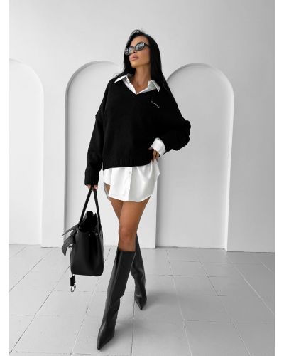 Sweter damski OLAVOGA ZOTO 2025 czerń - FashionPlace - 2