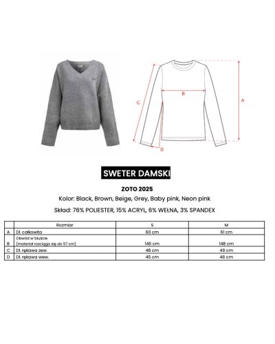 Sweter damski OLAVOGA ZOTO 2025 czerń - FashionPlace - 4