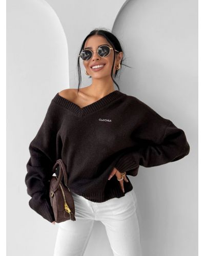 Sweter damski OLAVOGA ZOTO 2025 brąz - FashionPlace - 2