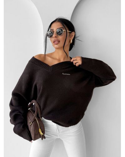 Sweter damski OLAVOGA ZOTO 2025 brąz - FashionPlace - 3