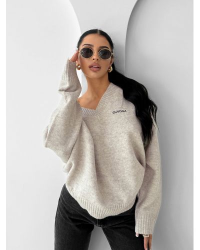 Sweter damski OLAVOGA ZOTO 2025 beż - FashionPlace - 3