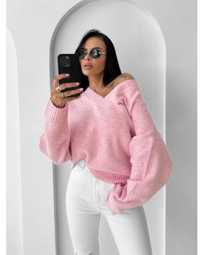 Sweter damski OLAVOGA ZOTO 2025 baby pink - FashionPlace - 4