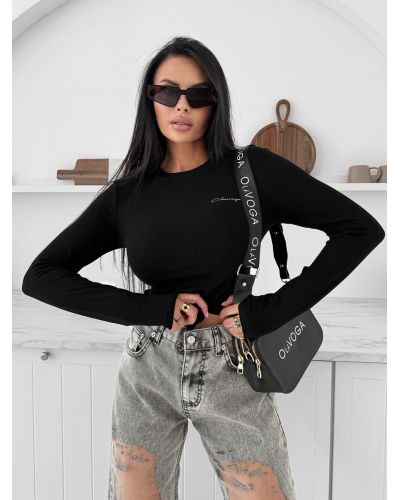 Bluzka damska OLAVOGA SAE 2025 czerń - FashionPlace - 3