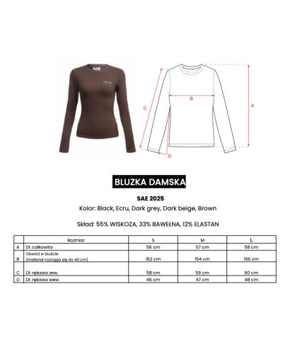 Bluzka damska OLAVOGA SAE 2025 czerń - FashionPlace - 5