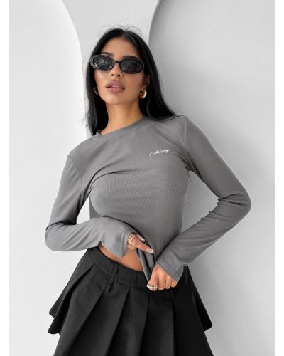Bluzka damska OLAVOGA SAE 2025 ciemny szary - FashionPlace - 2